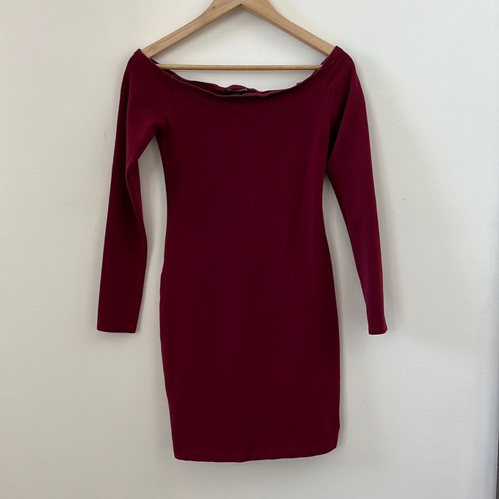 Express - Red Off the Shoulder Dress Size S